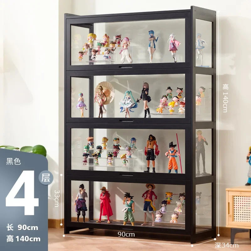 Vitrina expositora grande para figuras Lego, caja de almacenamiento acrílica transparente para figuras y juguetes, organizador antipolvo para cajas sorpresa, duradera.
