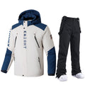 Ovearalls-chaqueta y pantalones de esquí para hombre, traje de esquí cálido a prueba de viento, pantalones de abrigo de nieve para Snowboard, deportes al aire libre, Camping, marca de invierno