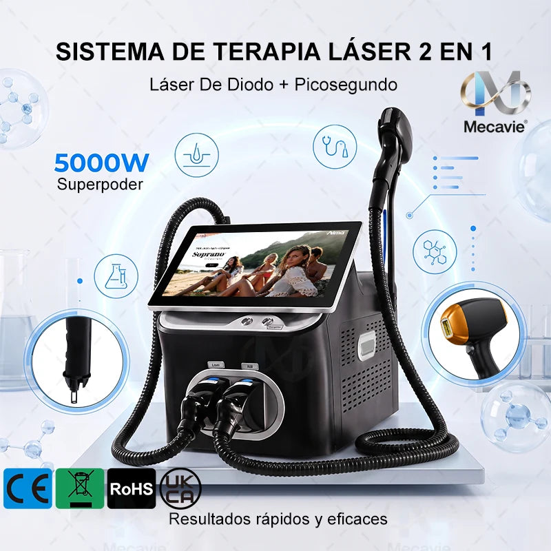 Máquina profesional 2 en 1 de diodo láser FAC 6000W 6 ondas 808nm para depilación, equipo de belleza para eliminación de tatuajes Pico QSwitch ND:YAG