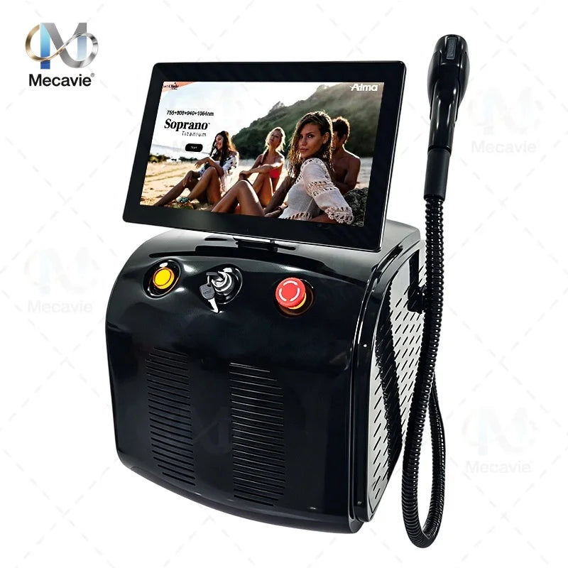 Máquina de Depilación Láser de Diodo de Titanio de 5000W, 4 Longitudes de Onda 755 808 940 1064nm, Dispositivo de Belleza Profesional Soprano