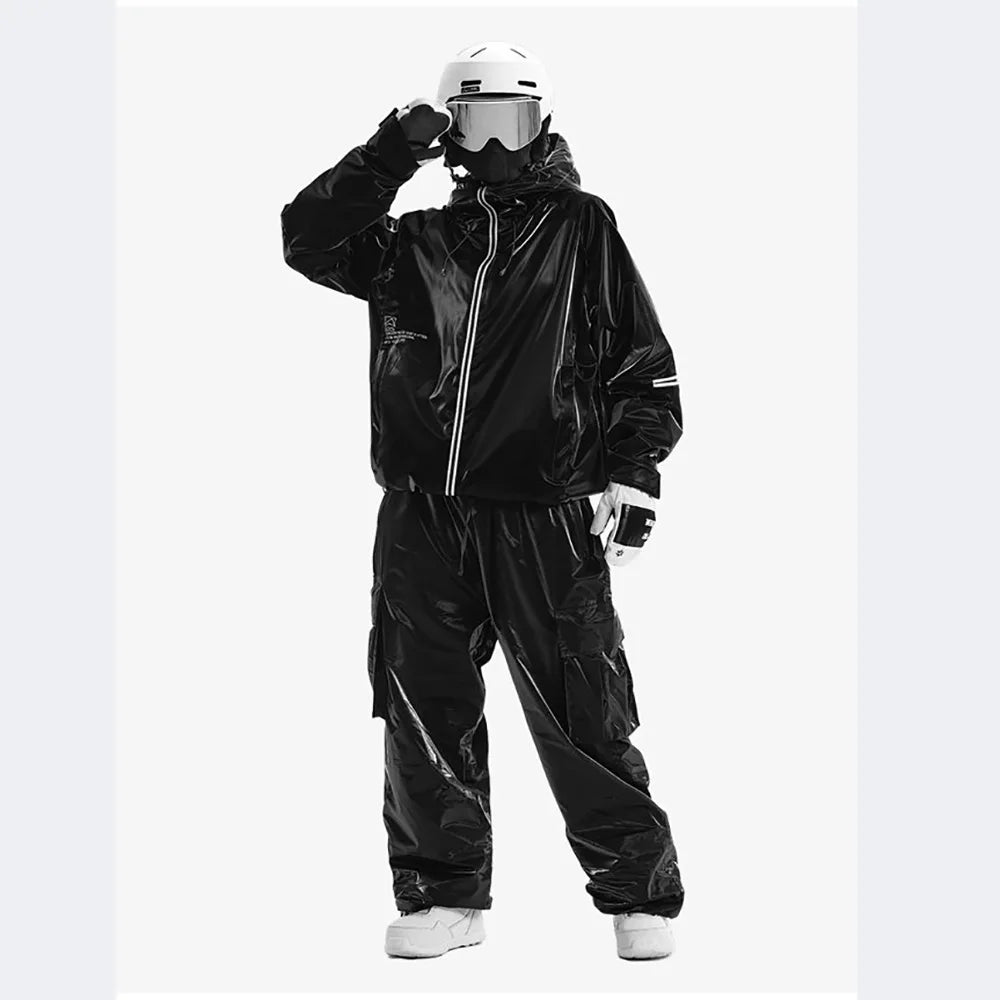 Traje de Snowboard para hombre y mujer, chaqueta y pantalones térmicos de esquí de grafeno para invierno, ropa deportiva térmica impermeable resistente al desgaste para exteriores
