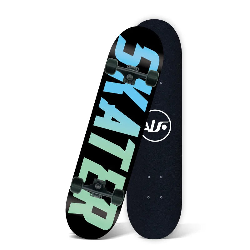 Patineta para Principiantes, Doble Kick Board, 80*20cm para Adolescentes y Adultos, Patineta de Cuatro Ruedas para Desplazamientos por la Calle