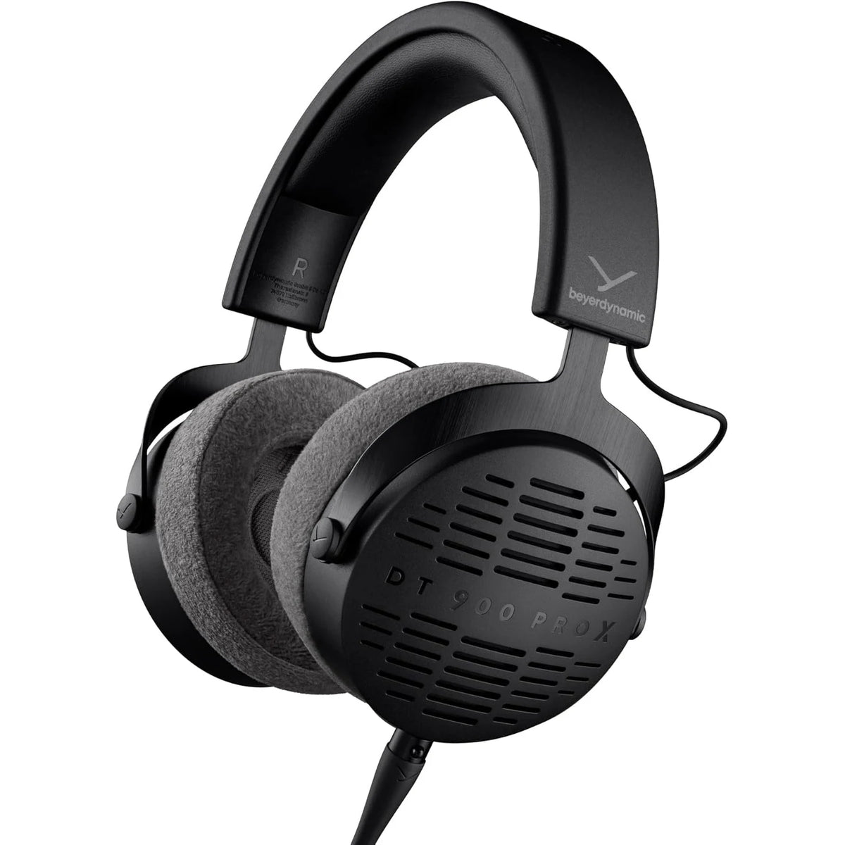 Auriculares Beyerdynamic DT 900 PRO X con diadema negra y almohadillas grises