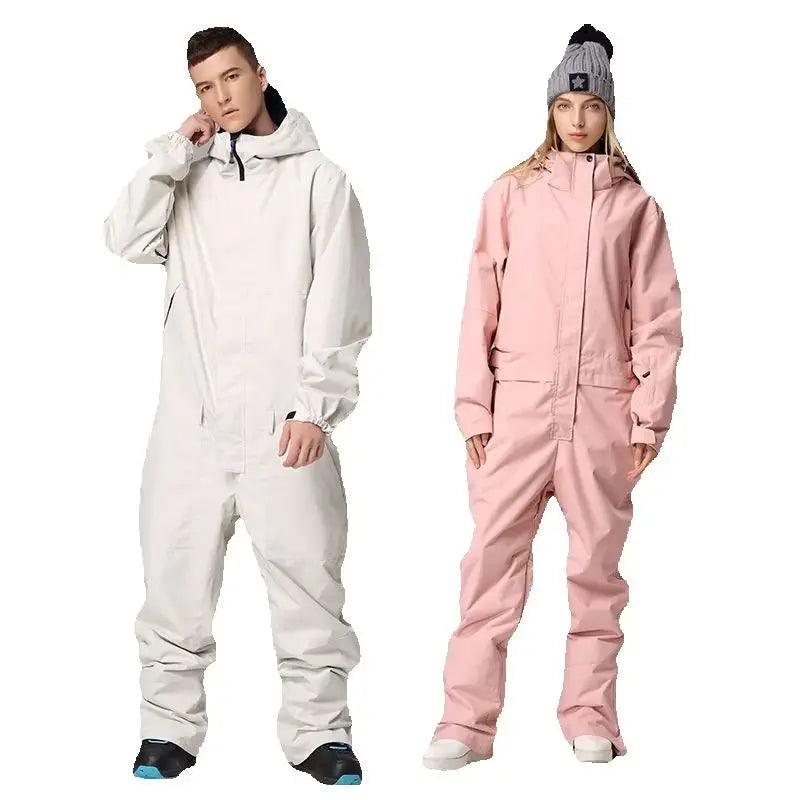 Mono de traje de esquí para hombres y mujeres, impermeable, a prueba de viento, transpirable, cálido, deporte al aire libre, snowboard, invierno, 1 pieza