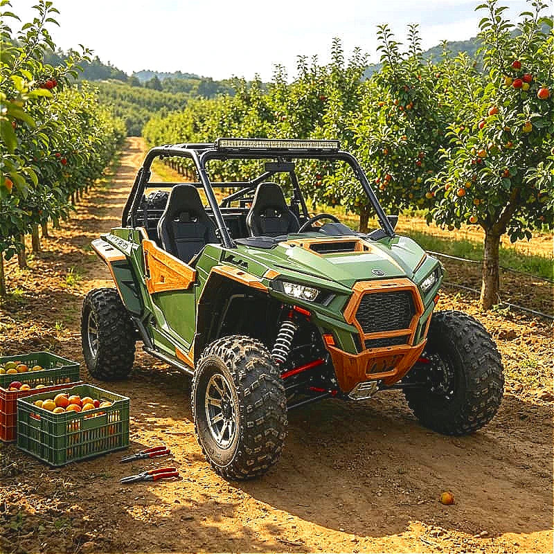 Vehículo Todoterreno 680cc 4x4, Buggy de Playa, Cuatrimoto Utilitaria de Cuatro Plazas con Portaequipajes para Granja, Rancho, Transporte de Carga Pesada, Personalizable