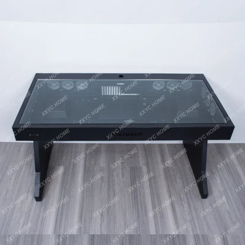 XXZigbee New Arrivals High-end Full Transparent Large Chassis Cool Sci-fi Water-cooled Integrated Computer Chassis Desktop Table