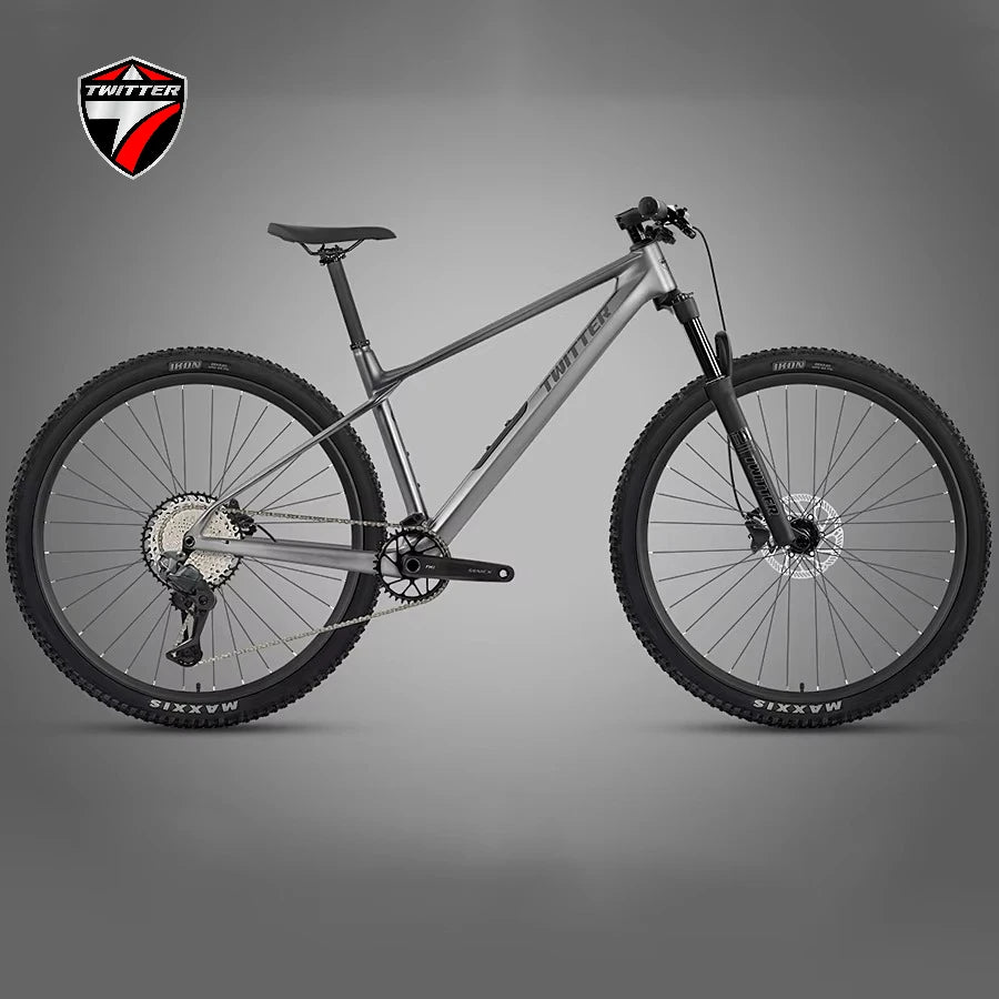 Bicicleta de montaña de fibra de carbono para campo a través (XC), freno de disco hidráulico, velocidad variable electrónica TWITTER M10 SENTYEH ES800-13S/XT/M8100-12S