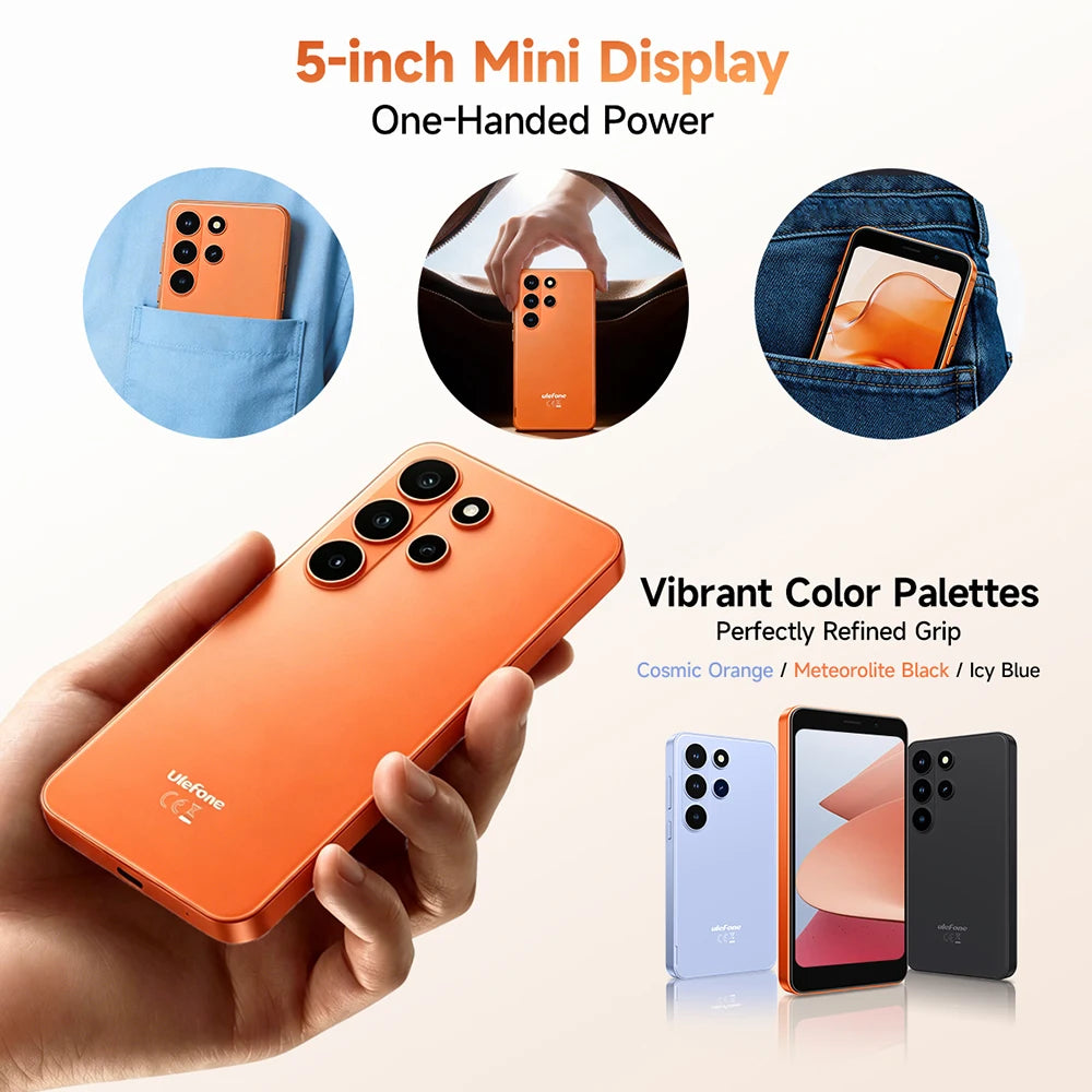 【Estreno mundial】Smartphone Ulefone Note 22 Mini de 5,0", Android 16, batería extraíble, teléfono móvil, doble SIM en espera, versión global