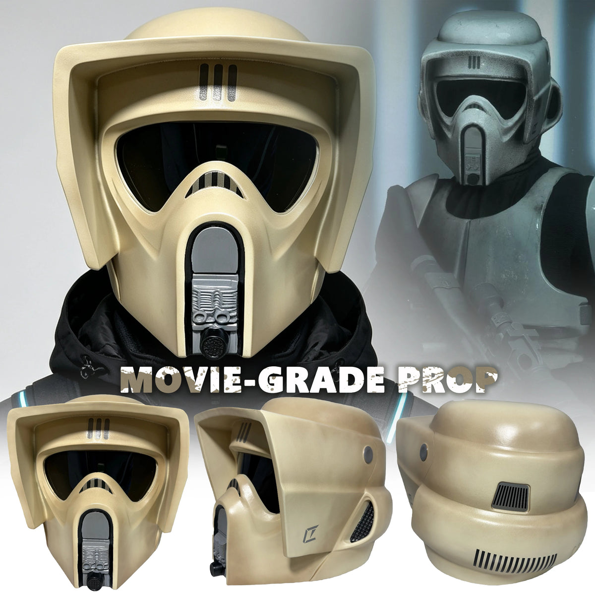 Star SW The Black Series EP6 Scout Trooper Resin Helmet Vintage Weathered Adult Cosplay Display Mask