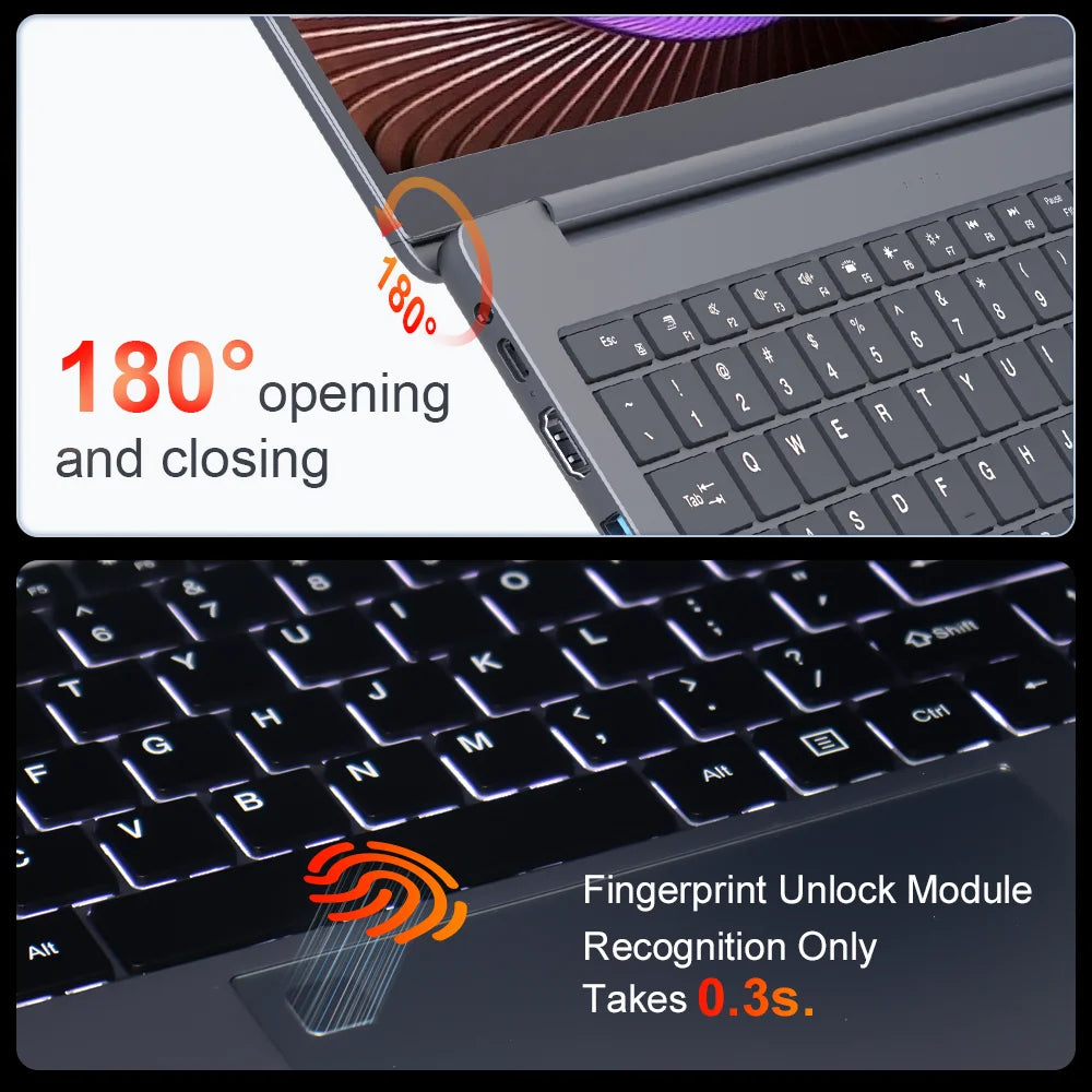 Ninkear A15 Portátil 15.6 Pulgadas Pantalla FHD IPS 16GB RAM 512GB SSD AMD Ryzen 5 5500U carga rápida USB-C PD 65W Windows 11 WiFi 6 teclado retroiluminado para oficina estudio