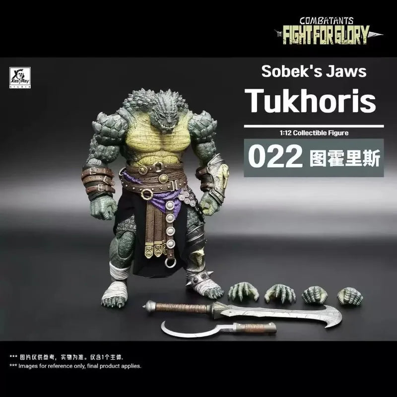 EN STOCK XesRay Studio Combatientes Pelean por la Gloria Wave7 Tukhoris Crocodile Man Krimharth Branthoc Escala 1/12 Totalmente Articulado