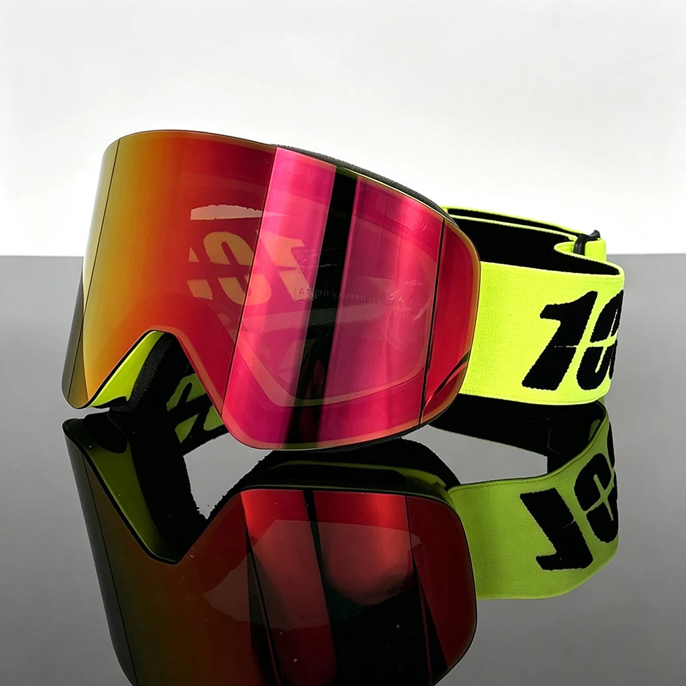 Gafas de esquí y snowboard unisex para exteriores con lente magnética, antivaho, protección UV400, a prueba de viento, gafas de motocross, máscara de esquí.
