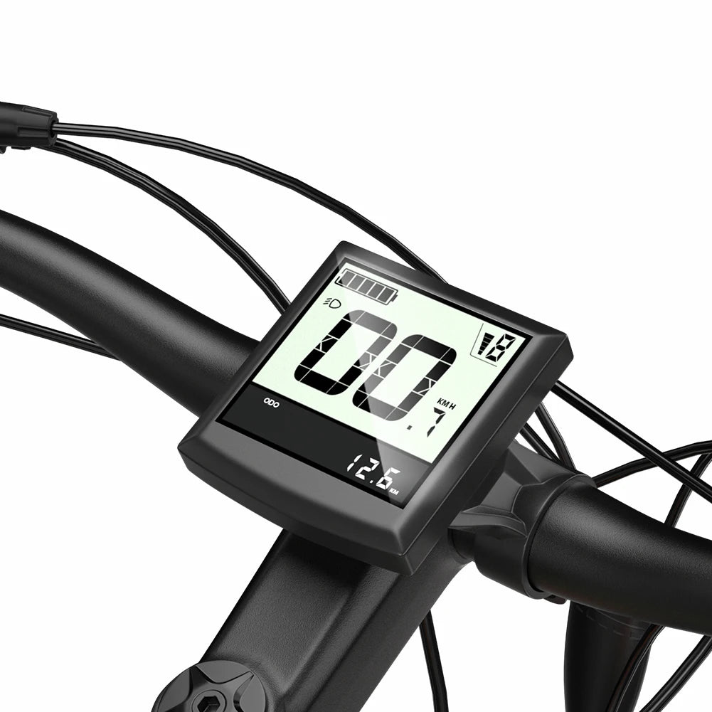 Bicicleta de montaña eléctrica para adultos Cysum M520 de 29", motor potente de 500 W, batería de 48 V y 15 Ah, bicicleta eléctrica con casete de 7 velocidades, pantalla LCD inteligente y portaequipajes trasero