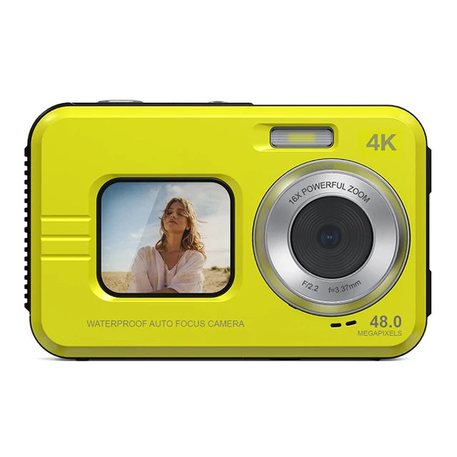 Cámara de vídeo de 2,7 pulgadas, 48 MP, resistente al agua, cámara de alta definición 2,7 K, pantalla Dual, Zoom 16X para deportes al aire libre, cámara Digital de buceo