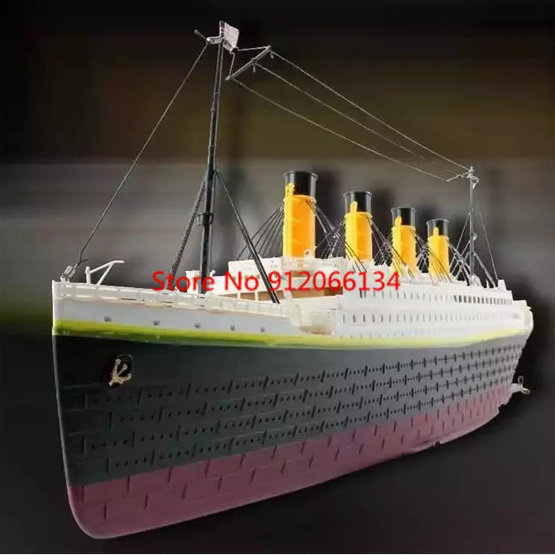 Barco de juguete RC de gran simulación de 81 cm, crucero Sea Grand a escala 1:325, luces LED intermitentes, barco impermeable, juguete acuático profesional, regalo