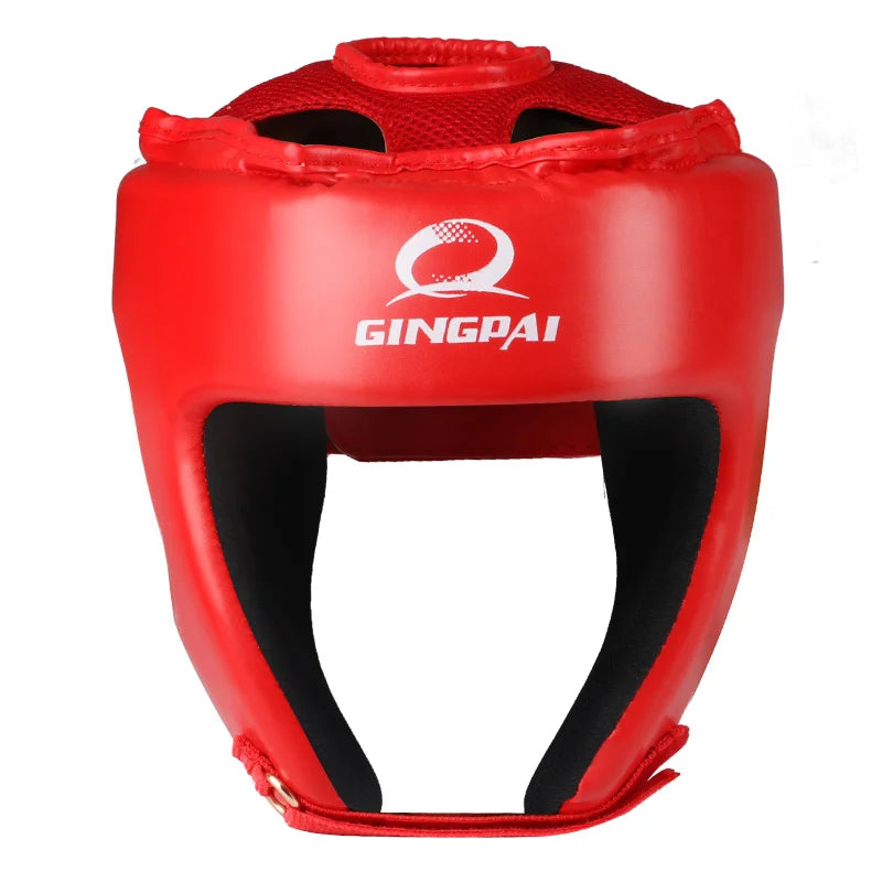 Casco de MMA Negro, Azul y Rojo para Adultos, Hombres y Mujeres, para Entrenamiento de Muay Thai, Kick Boxing, Protección de Cabeza, Protector de Sanda