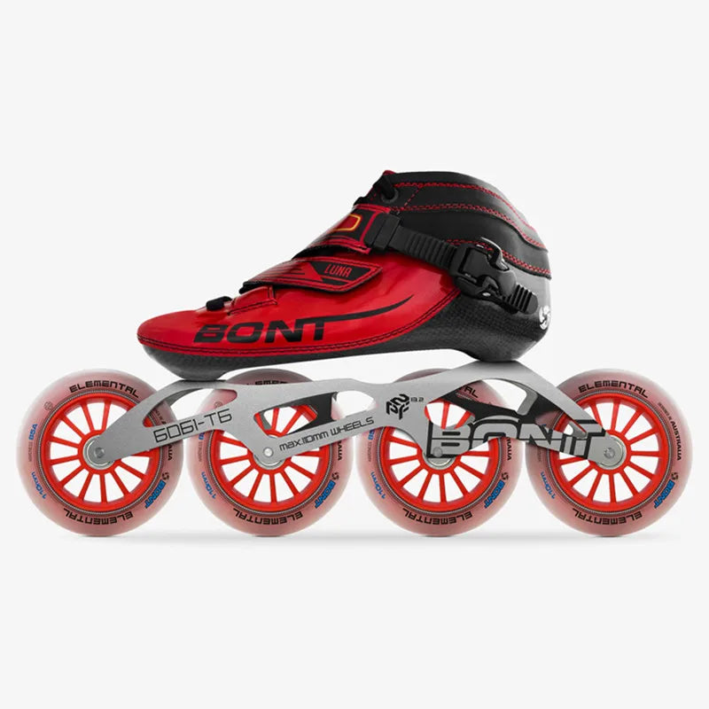 100% patines de velocidad BONT originales LUNA 2PT patín en línea botas de fibra de carbono termomoldables patines de carreras tipos niños adultos