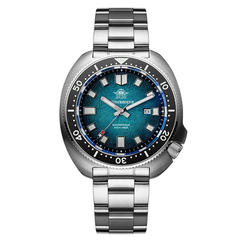 Reloj de hombre ADDIESDIVE, nuevo, de lujo, con cristal de zafiro, bisel de cerámica, revestimiento antirreflejo, resistente al agua 200 m, luminoso, reloj de pulsera de cuarzo para buceo AD2511