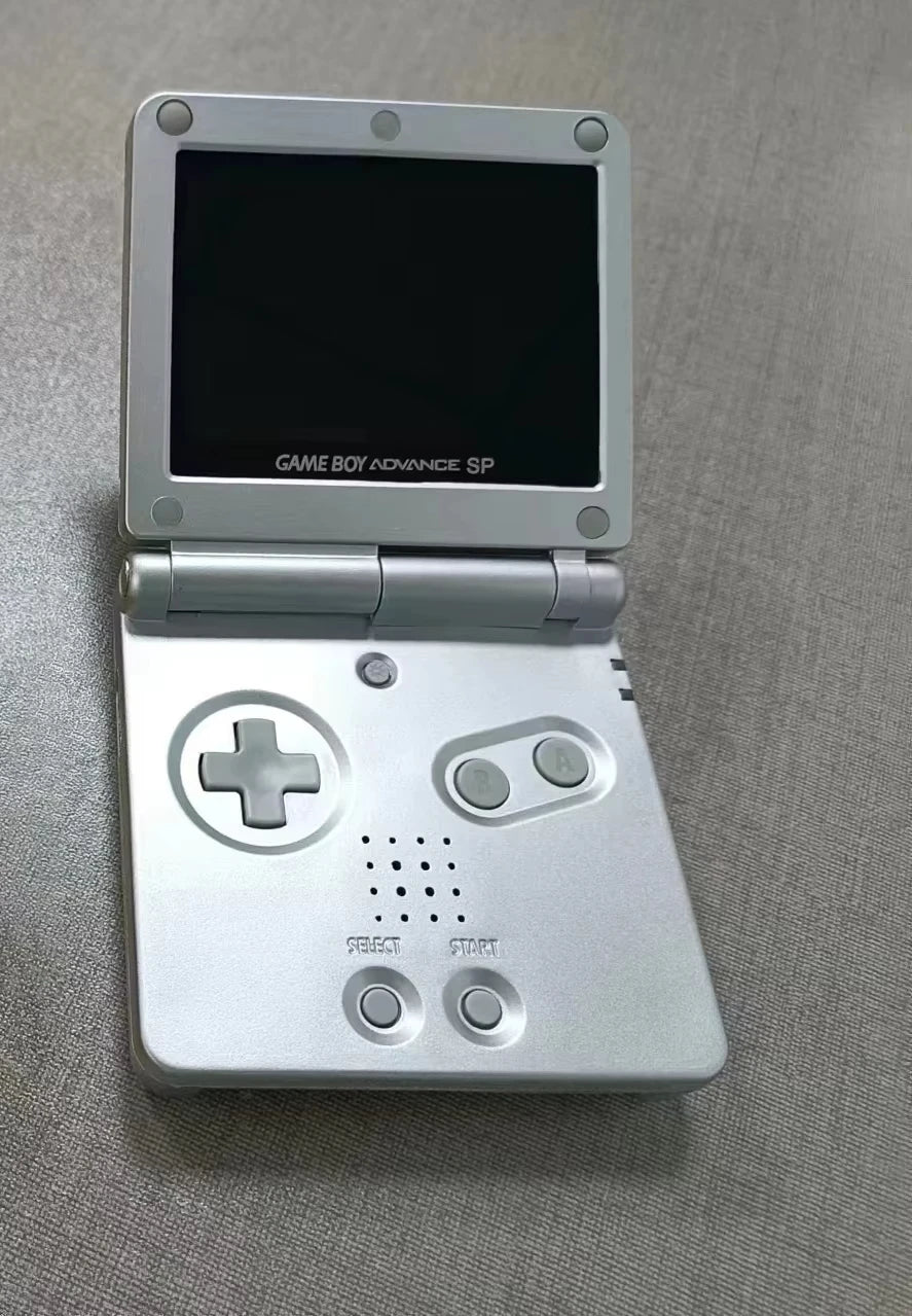 Gameboy Advance SP AGS-001 Consola de juegos GBA SP reacondicionada con nueva pantalla IPS Nueva carcasa y nivel de brillo ajustable