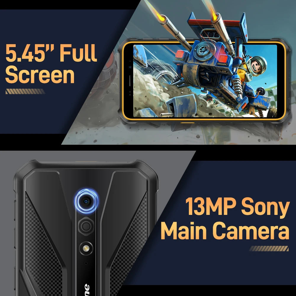 Teléfono robusto Ulefone Armor X12, smartphone Android 13, hasta 6 GB de RAM, 32 GB de ROM, 4860 mAh, 13 MP, 5,45", 4G, NFC, teléfono global