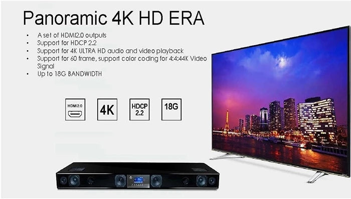 Barra de Sonido 5.1.2 Atmos, Sistema de Sonido Envolvente HD para Cine en Casa, Altavoz con Amplificador 5.1