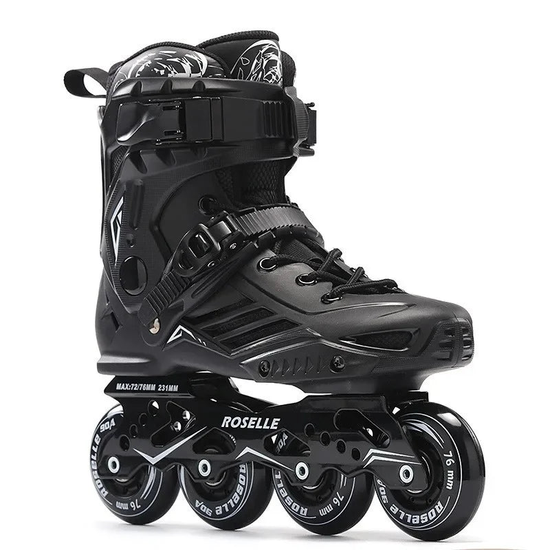 Patines en Línea Originales Roselle Talla 35 a 46, Patines Profesionales para Adultos y Niños, Zapatos de Patinaje sobre Ruedas, Slalom, Deslizamiento