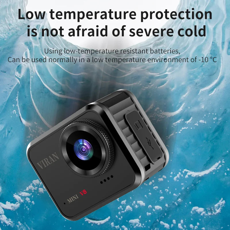 Mini Cámara de Acción HD 1080P, Impermeable, Portátil, con Wifi, Vista Remota, Pantalla de 1.54 Pulgadas, 145° °   Grabadora de Video Deportiva de Gran Angular