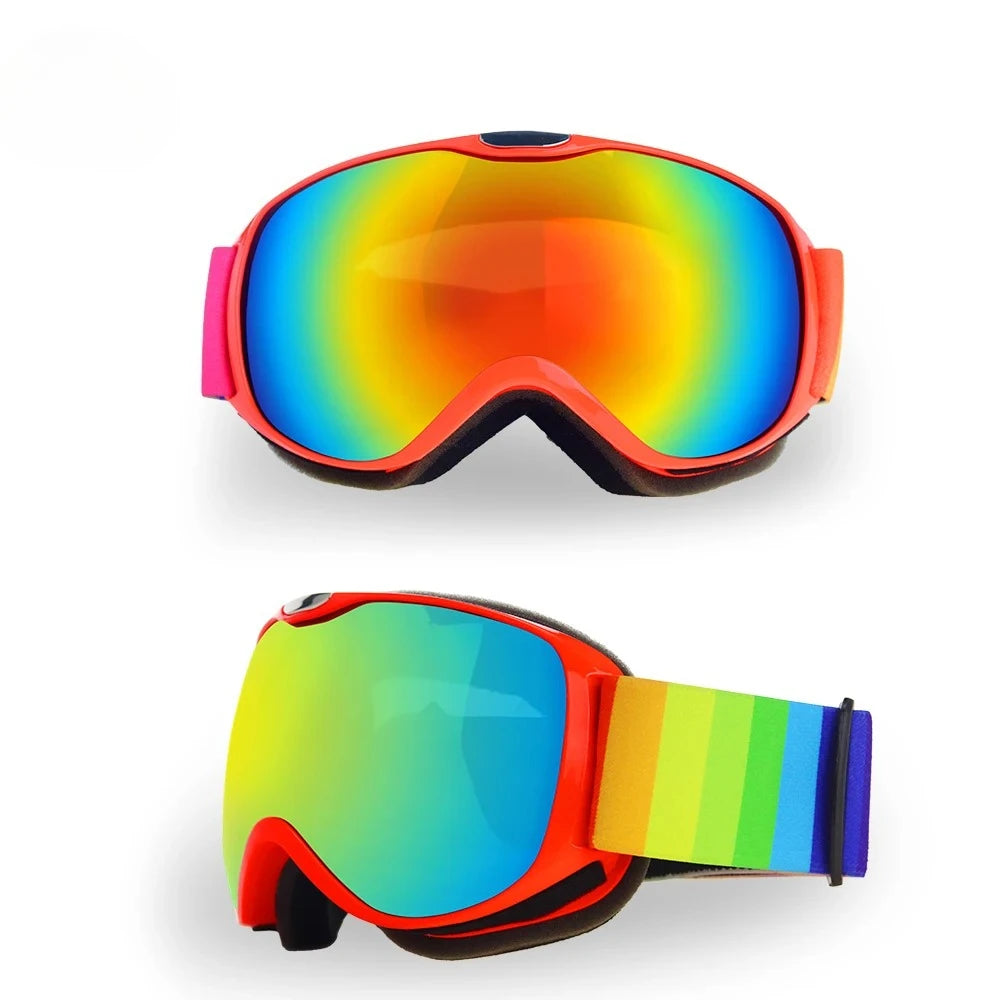 Gafas de esquí para niños de 4 a 14 años, antiniebla, doble capa, UV400, gafas de nieve, deportes al aire libre, Snowboard de invierno, gafas de esquí para niños