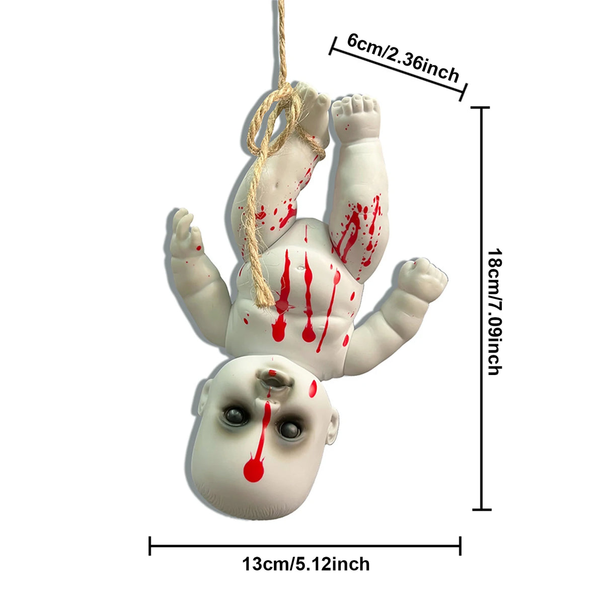 Muñeco aterrador de Halloween, decoraciones navideñas, accesorios de terror para Bar, fiesta, decoración del hogar, fantasma de bruja espeluznante
