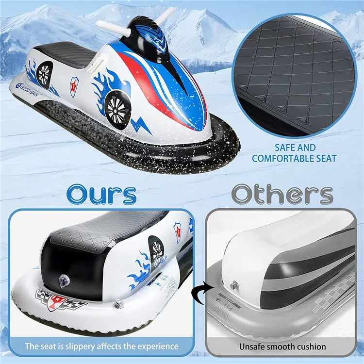 Bote Inflable Grande de 175 cm, Tubo de Nieve de Alta Elasticidad, Trineo Inflable para Esquí en Exteriores
