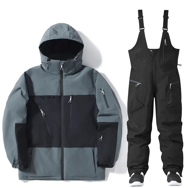 Traje de esquí térmico para hombre y mujer, temporada de nieve 24-25, pantalones impermeables para snowboard y esquí.