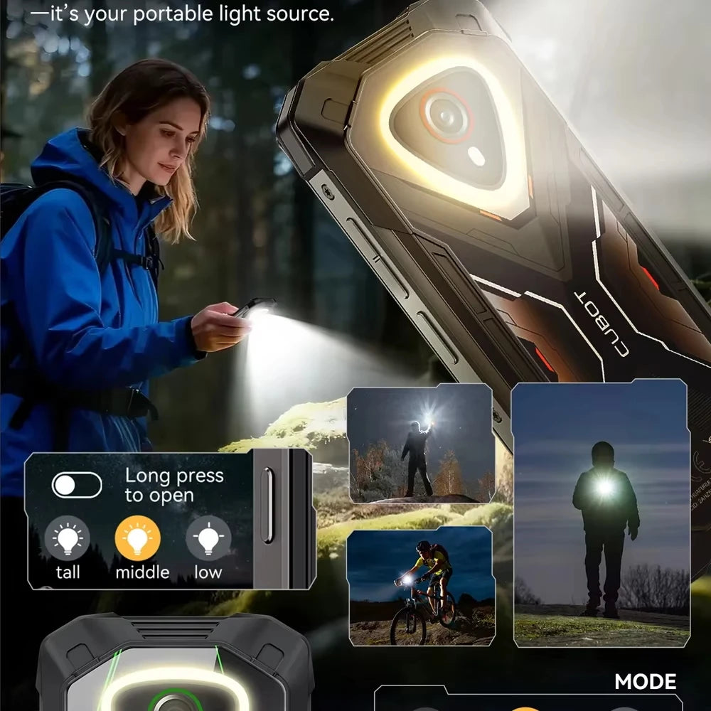 [ES Shipping] Cubot KingKong Mini 4 4.7″ Teléfonos móviles mini 6GB RAM + 128GB ROM Batería de 4700mAh, Smartphone pequeño Android 15 NFC Cámara de 48MP, luz de camping