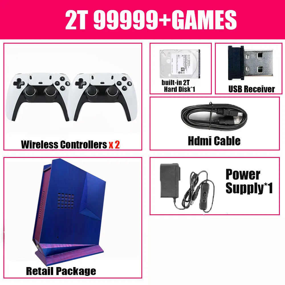 Consola de Juegos Retro G3 Pro con Win11 y Batocera, Disco Duro de 500GB/2TB, Más de 99,999 Juegos, Soporte 3D, Más de 60 Emuladores