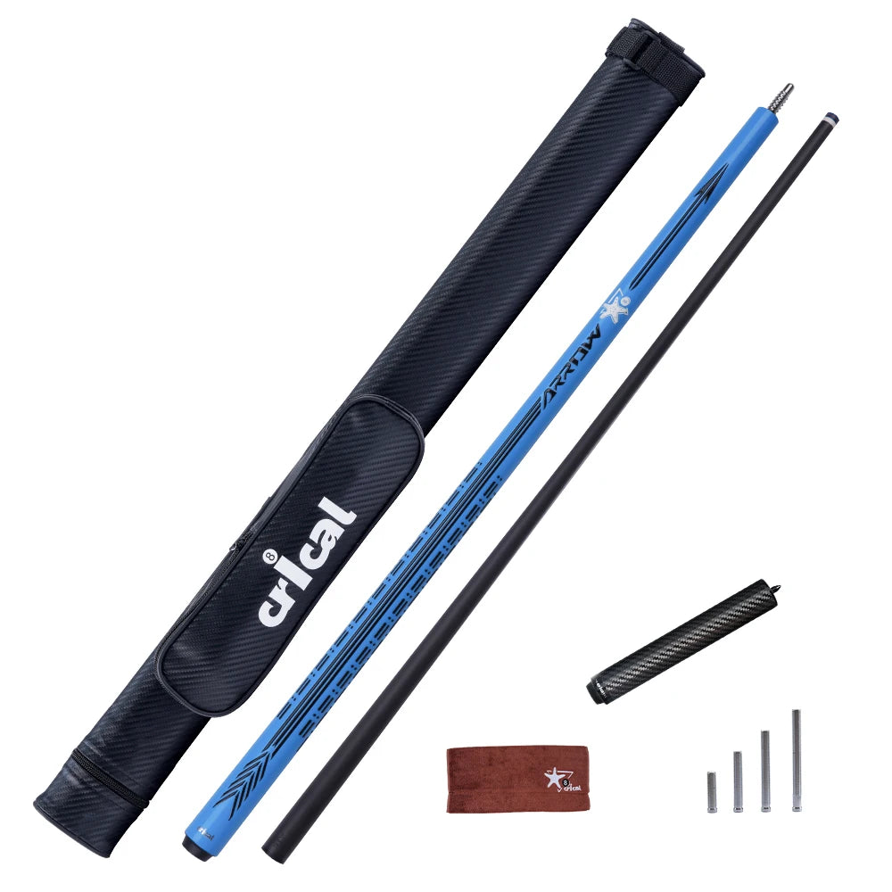 Taco de billar de fibra de carbono CRICAL, serie 58" PD, taco de billar profesional de baja deflexión