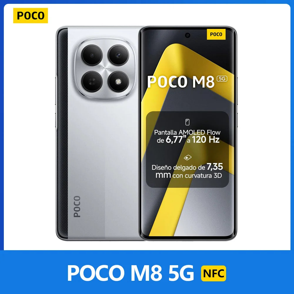 POCO M8 5G, NFC, Snapdragon® 6 Gen 3, 6.77" Flow AMOLED Display 120 Hz, 50 MP Camera, 5520 mAh, IP65