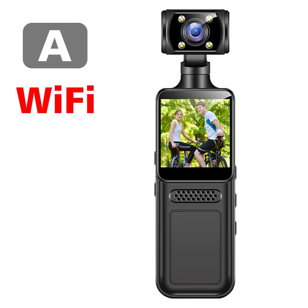Cámara de Acción Deportiva Ultra HD 4K WiFi, Grabadora de Video Digital Portátil, Mini Cámara DV con Visión Nocturna, Cámara Corporal para Policía, Videocámara Pequeña
