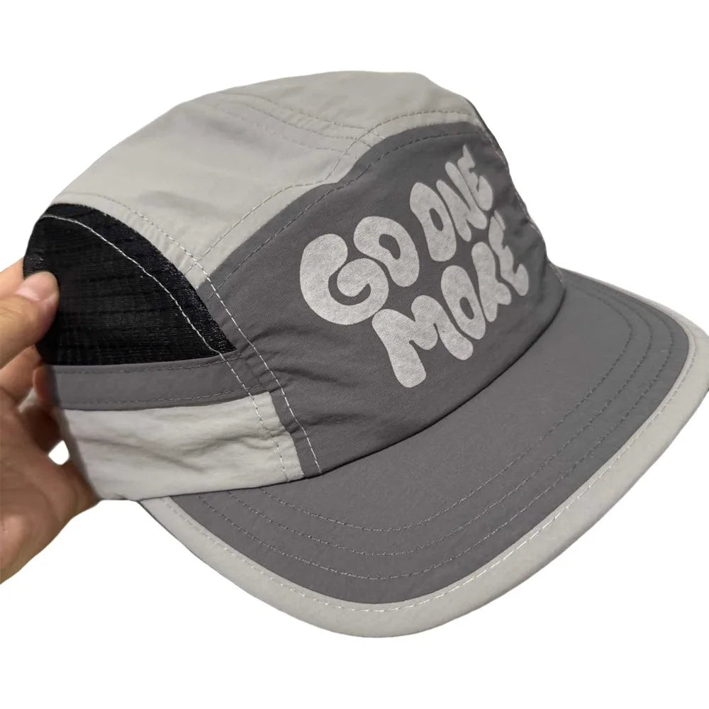 Gorra de béisbol de secado rápido con ala flexible, gorra retro de 5 paneles estilo hip-hop, gorra transpirable, casual y ligera de malla para correr, gorra para deportes al aire libre