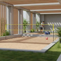Juego de red de voleibol ajustable en altura, red de voleibol portátil para playa, red de voleibol para exteriores, red de voleibol plegable con pelota de voleibol y bolsa de transporte, para jardín, playa, césped, etc.