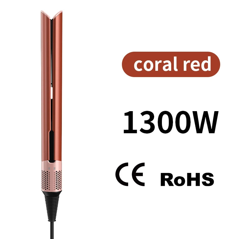 Plancha de Pelo Profesional 2 en 1 con Pantalla, Secador de Pelo de 1300W, Plancha de Calor con Iones Negativos, Plancha de Pelo de Larga Duración