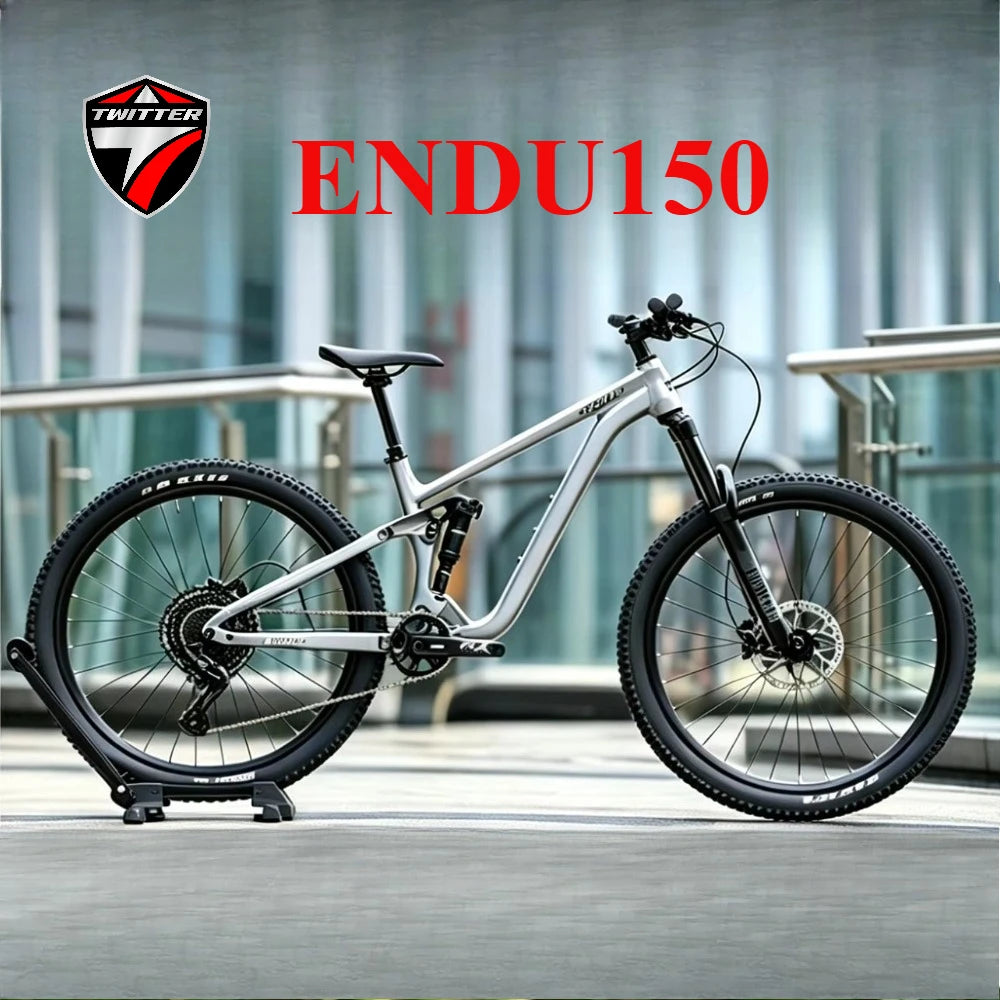 Bicicleta de montaña TWITTER HD de 27.5/29 pulgadas, recorrido de 150 mm, ENDU150 M6100/NX-12S AM, bicicleta de montaña de aluminio con doble suspensión y horquilla de aire/aceite