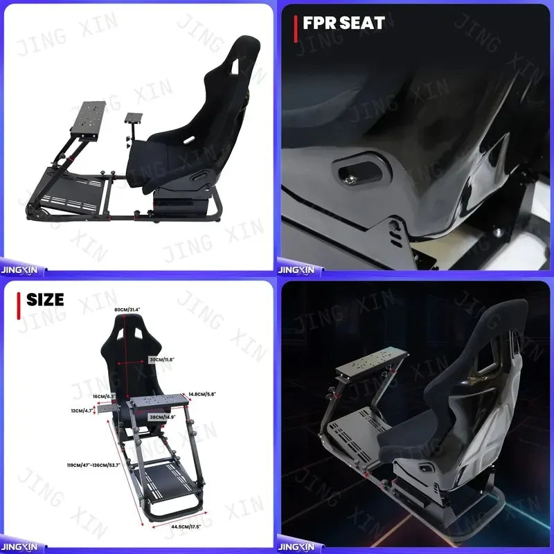 para soporte de volante de carreras JBR1012H Black Cockpit para PS4, PS5, PC, simulador de conducción Playseat