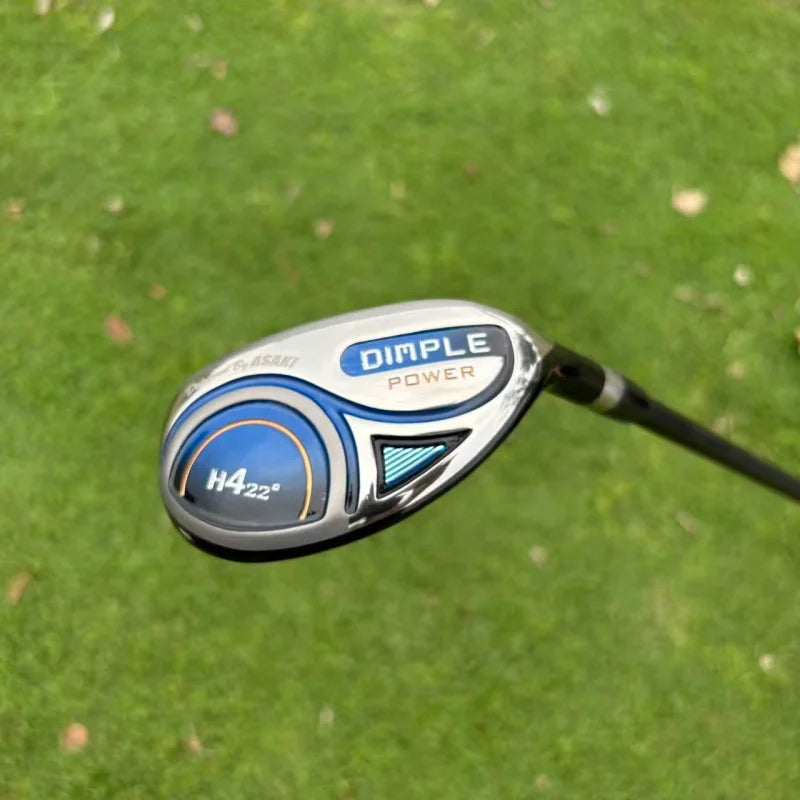 Palos de Golf, Palos Híbridos de Golf, Modelos 2/3/4. Construcción de aleación, eje de fibra de carbono con diseño en azul y blanco. Diestro