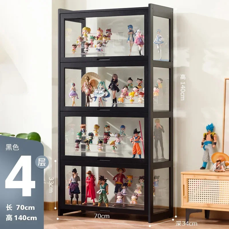 Vitrina expositora grande para figuras Lego, caja de almacenamiento acrílica transparente para figuras y juguetes, organizador antipolvo para cajas sorpresa, duradera.