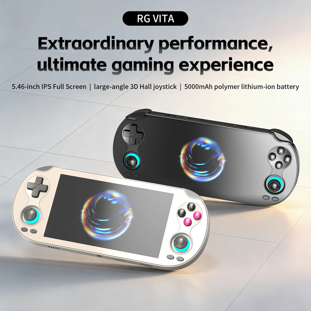 Consola de videojuegos portátil ANBERNIC RG VITA, pantalla táctil IPS de 5.46", Android, 5000mAh, reproductor de juegos portátil multiemulador, WIFI 5, transmisión por IA
