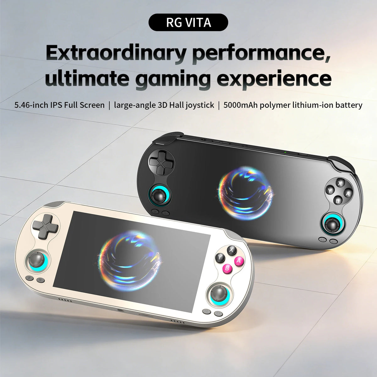 Consola de videojuegos portátil ANBERNIC RG VITA, pantalla táctil IPS de 5.46", Android, 5000mAh, reproductor de juegos portátil multiemulador, WIFI 5, transmisión por IA