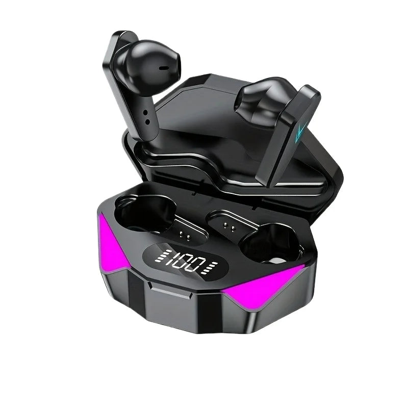 TWS Wireless Bluetooth Headset LED Display Gamer Earbuds with Mic Bass Audio Headphones Noise Cancelling Bluetooth Earphones X15