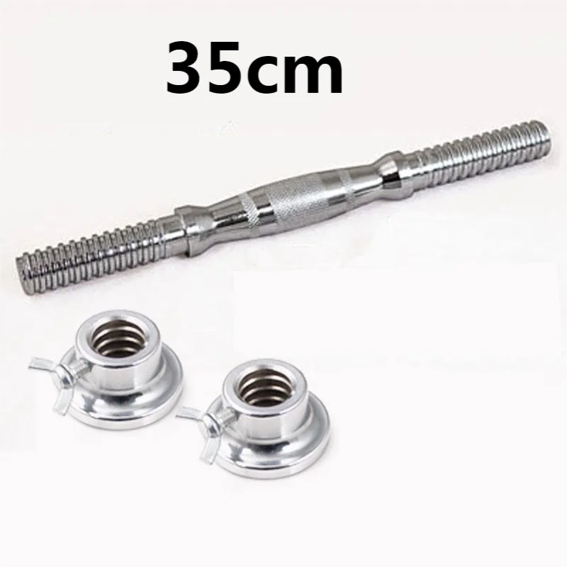 Barras de mancuernas galvanizadas con tuercas, mancuernas roscadas estándar de 25mm, mango de mancuerna para el hogar, gimnasio, Fitness, barras de ejercicio duraderas, 30, 35, 40, 45cm