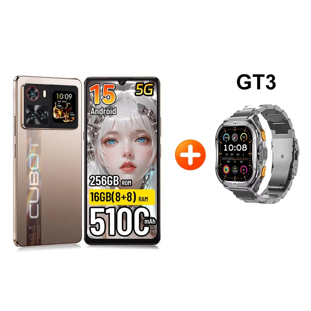 [Envíos desde Polonia] Cubot X100 Android 15 5100mAh 33W NFC Smartphone 5G 6.88" 16GB(8+8) RAM 256GB ROM Teléfono Móvil 64MP