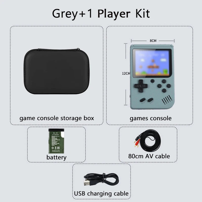 Consola de Juegos Retro Portátil con Más de 500 Juegos Clásicos Integrados, Emulador de Salida Gameboy para TV, Reproductor de Juegos Portátil con Pantalla de 5 Pulgadas