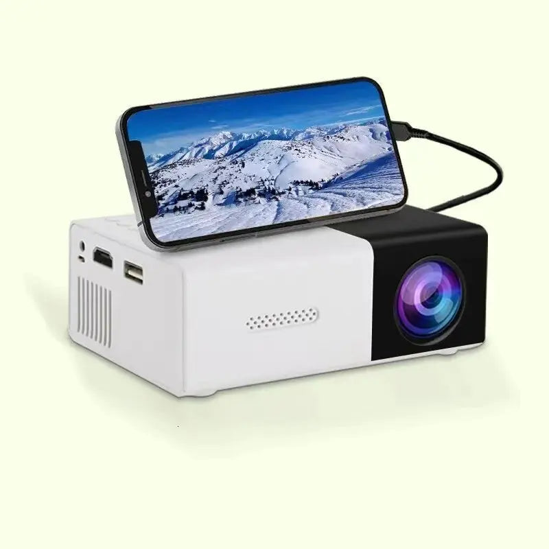 Mini Proyector Portátil FOCABO YG300, Audiovisual 4K, LCD Inteligente HD, Proyección de Pared para el Hogar